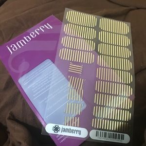 Jamberry Nail Wraps - Gold Pinstripes